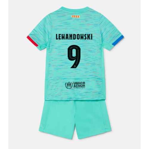 Barcelona Robert Lewandowski #9 Rezervni Dres za djecu 2023-24 Kratak Rukav (+ Kratke hlače)